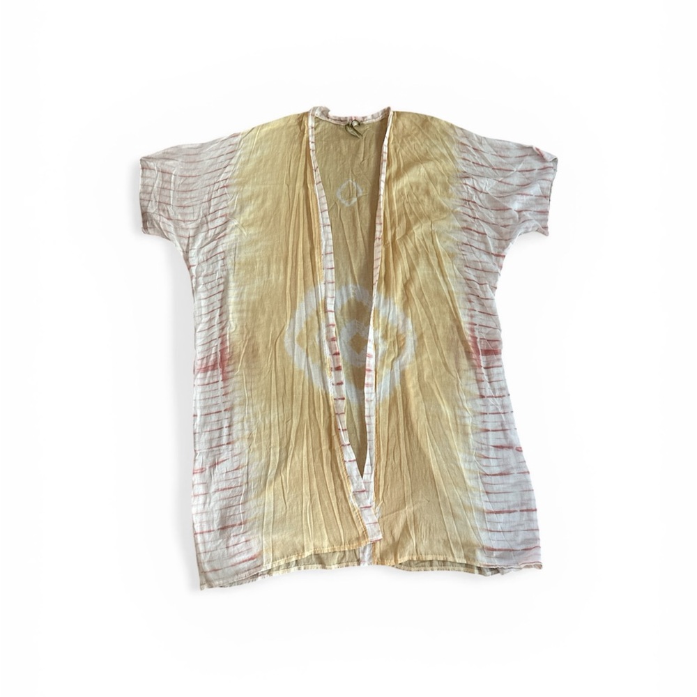 Sunshine Tie-Dye Open Front Kimono